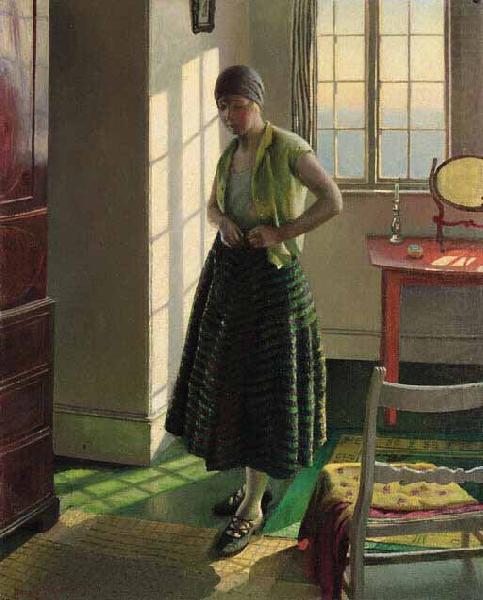 Harold Herbert Gertrude in an Interior china oil painting image